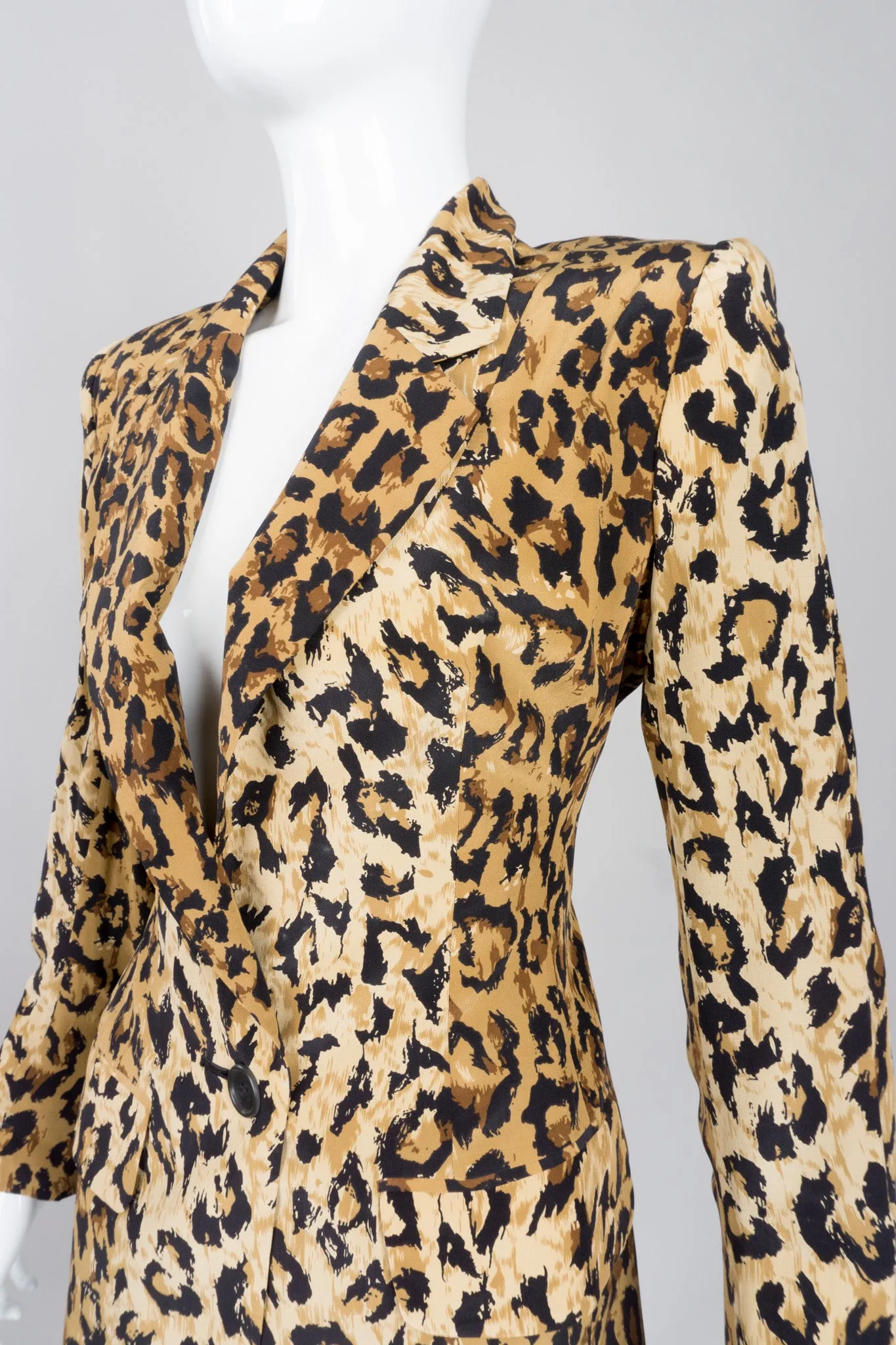 Leopard Silk Blazer