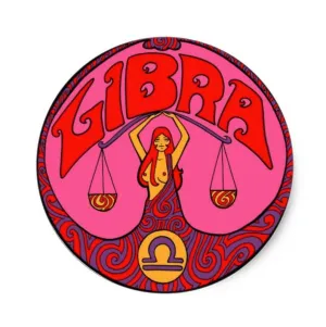 Libra Zodiac Sticker 3"