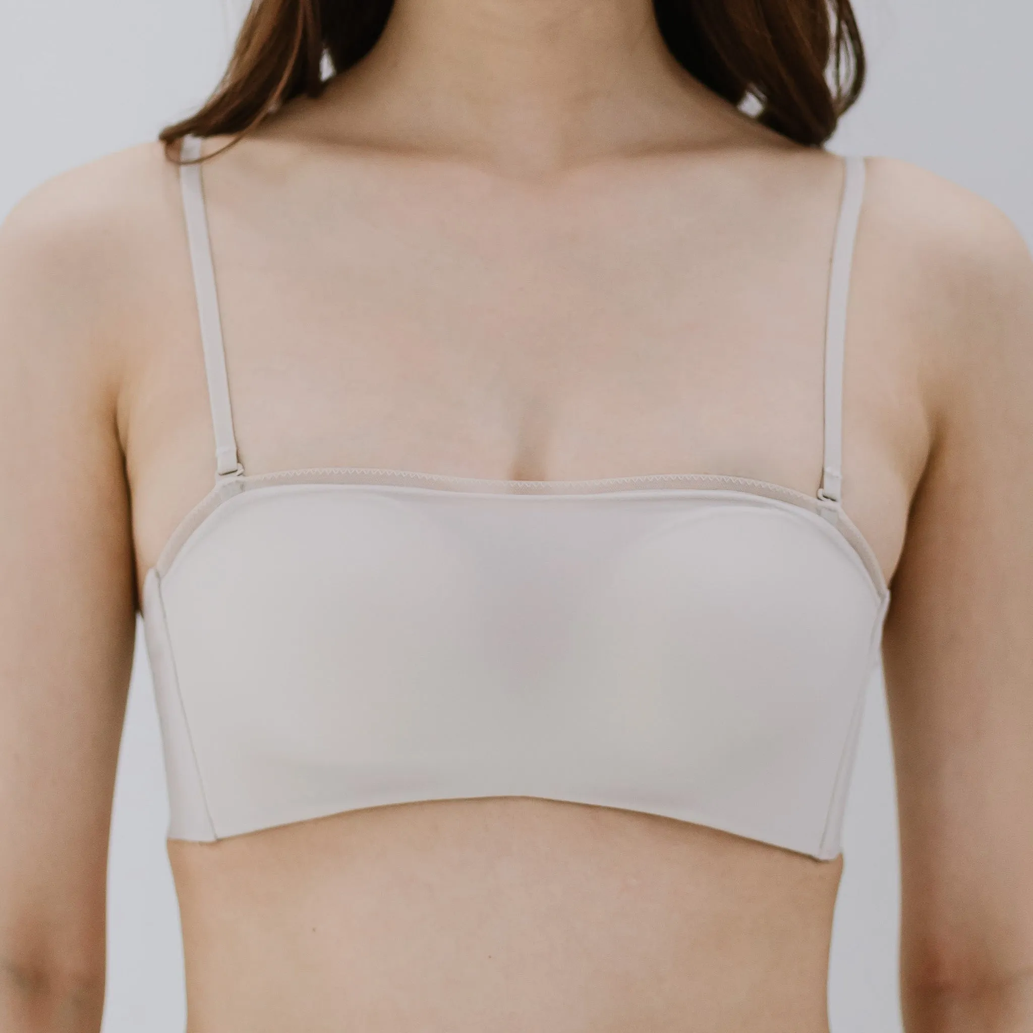 Lifting-Bandeau Modal 2-in-1 Wireless Bra in Creme Nude