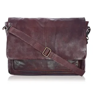 Lightweight Leather Bags For Office And College | For Men | Multiple Compartments | Multipurpose Brown Messenger Bags