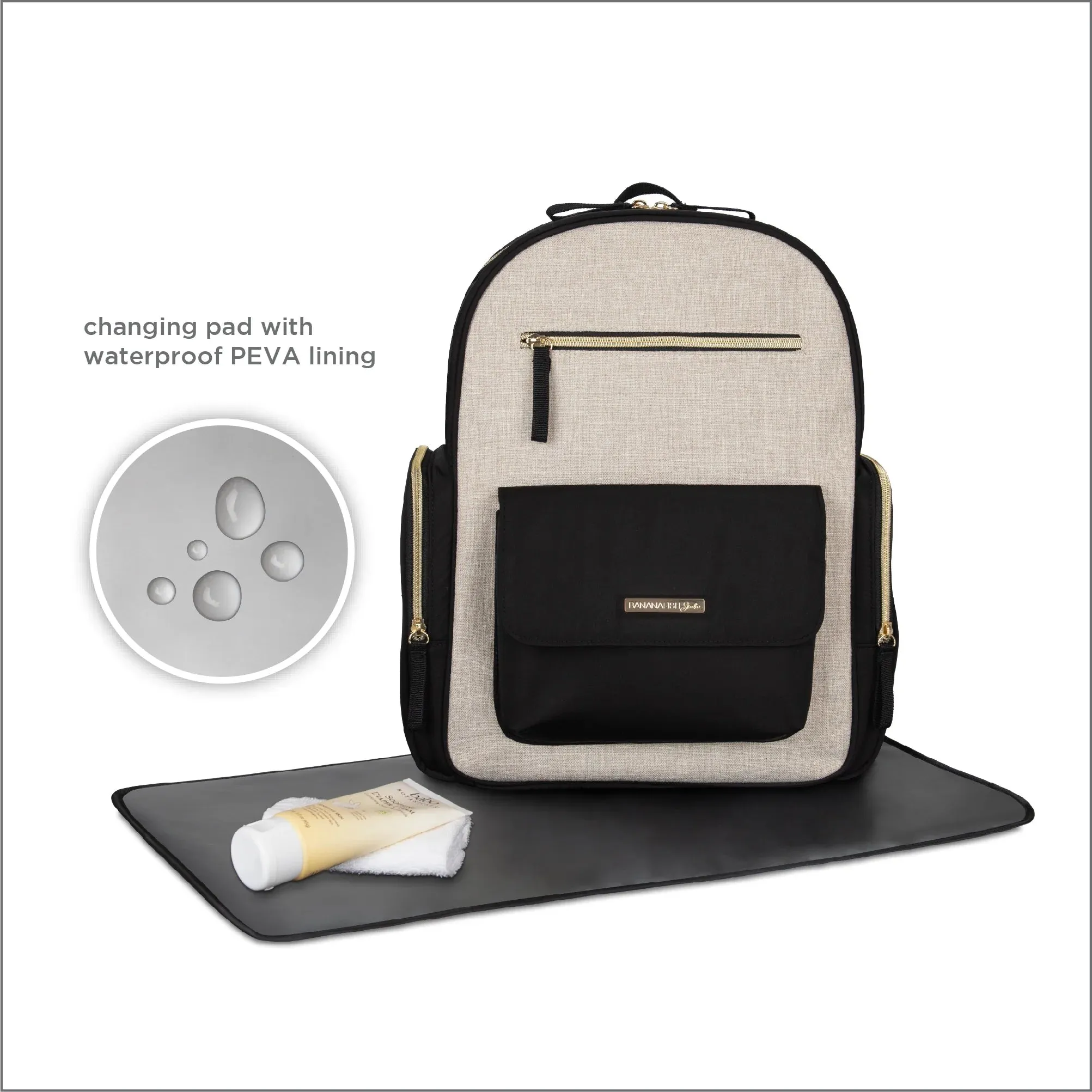 Linen Back Pack Diaper Bag, Infant/Toddler