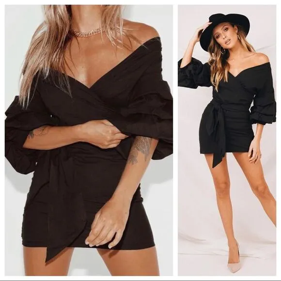 LIONESS CHA CHA Mini Dress Size XS in Black