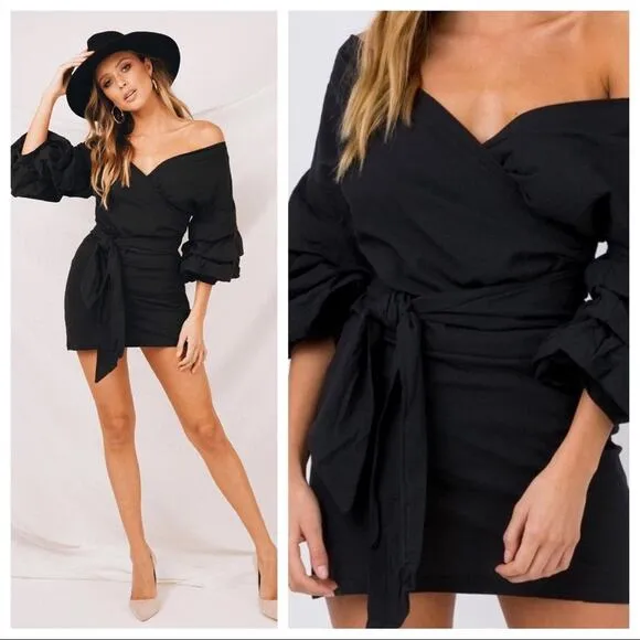 LIONESS CHA CHA Mini Dress Size XS in Black