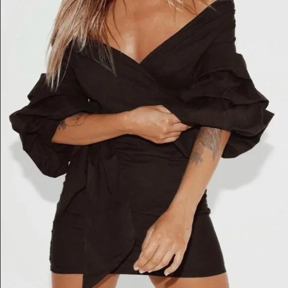 LIONESS CHA CHA Mini Dress Size XS in Black
