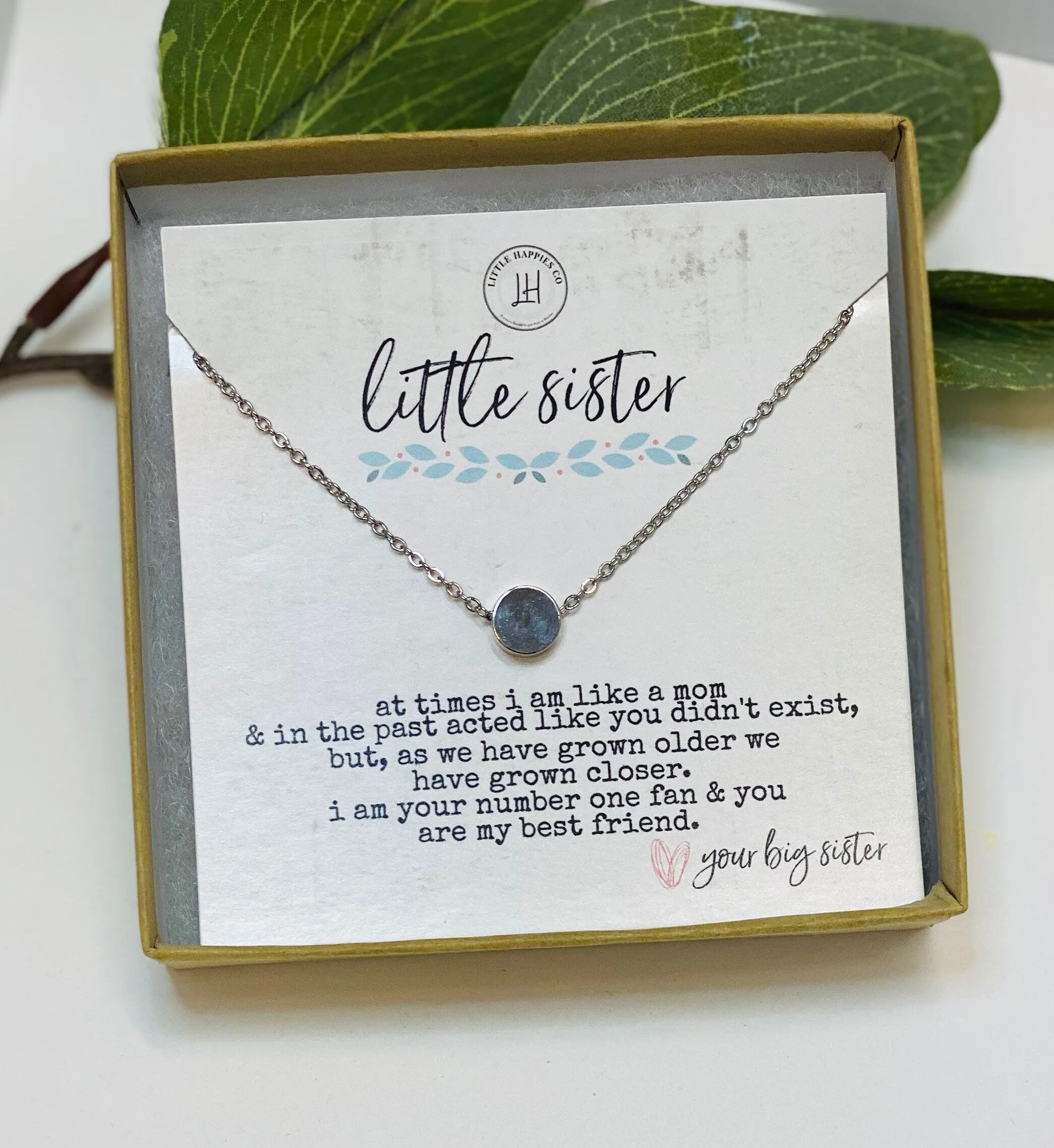 Little Sister Gift, Little Sister Big Sister, Gift for Little Sister, Little Sister Necklace, Sister Gift, Christmas Gift for Little Sister