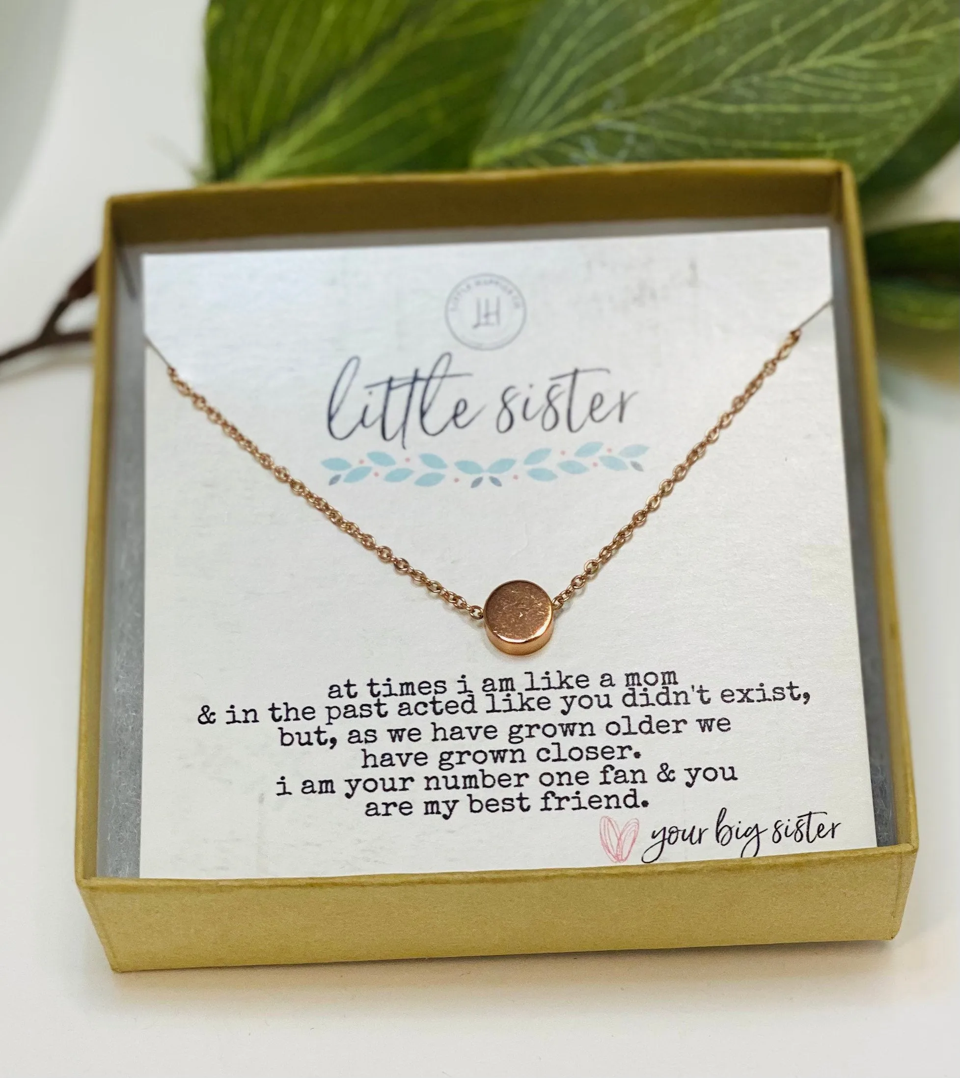 Little Sister Gift, Little Sister Big Sister, Gift for Little Sister, Little Sister Necklace, Sister Gift, Christmas Gift for Little Sister