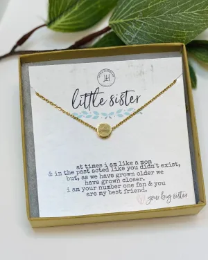 Little Sister Gift, Little Sister Big Sister, Gift for Little Sister, Little Sister Necklace, Sister Gift, Christmas Gift for Little Sister