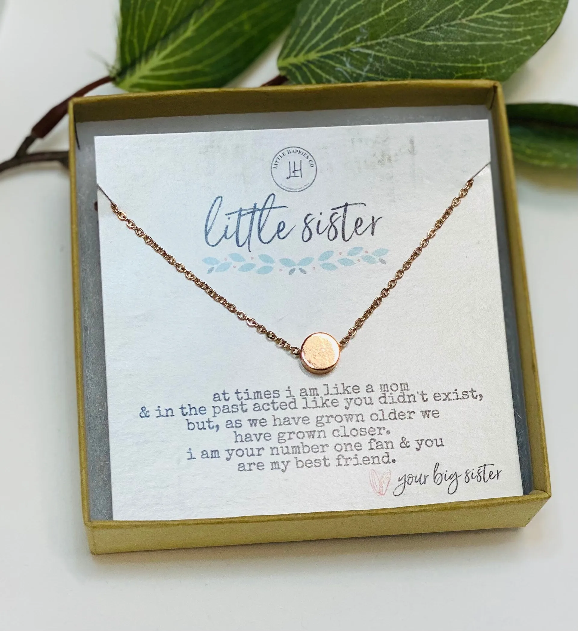 Little Sister Gift, Little Sister Big Sister, Gift for Little Sister, Little Sister Necklace, Sister Gift, Christmas Gift for Little Sister