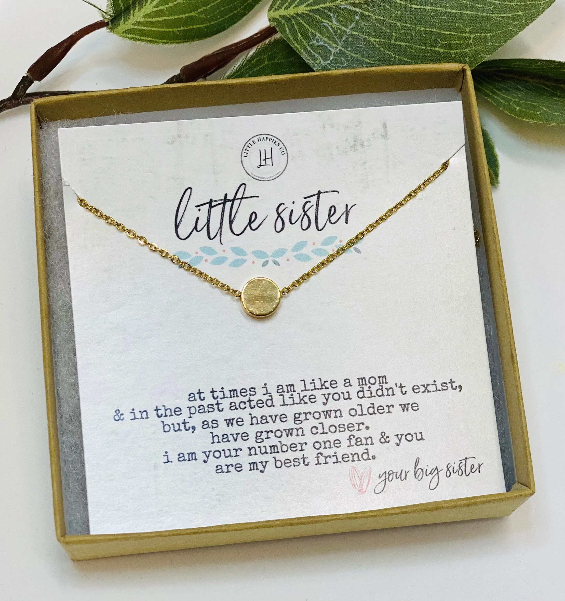 Little Sister Gift, Little Sister Big Sister, Gift for Little Sister, Little Sister Necklace, Sister Gift, Christmas Gift for Little Sister