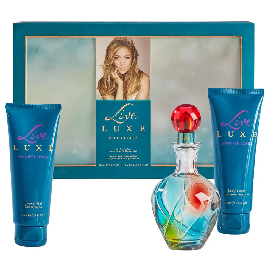 Live Luxe by Jennifer Lopez for Women 3.4 oz EDP 3pc Gift Set