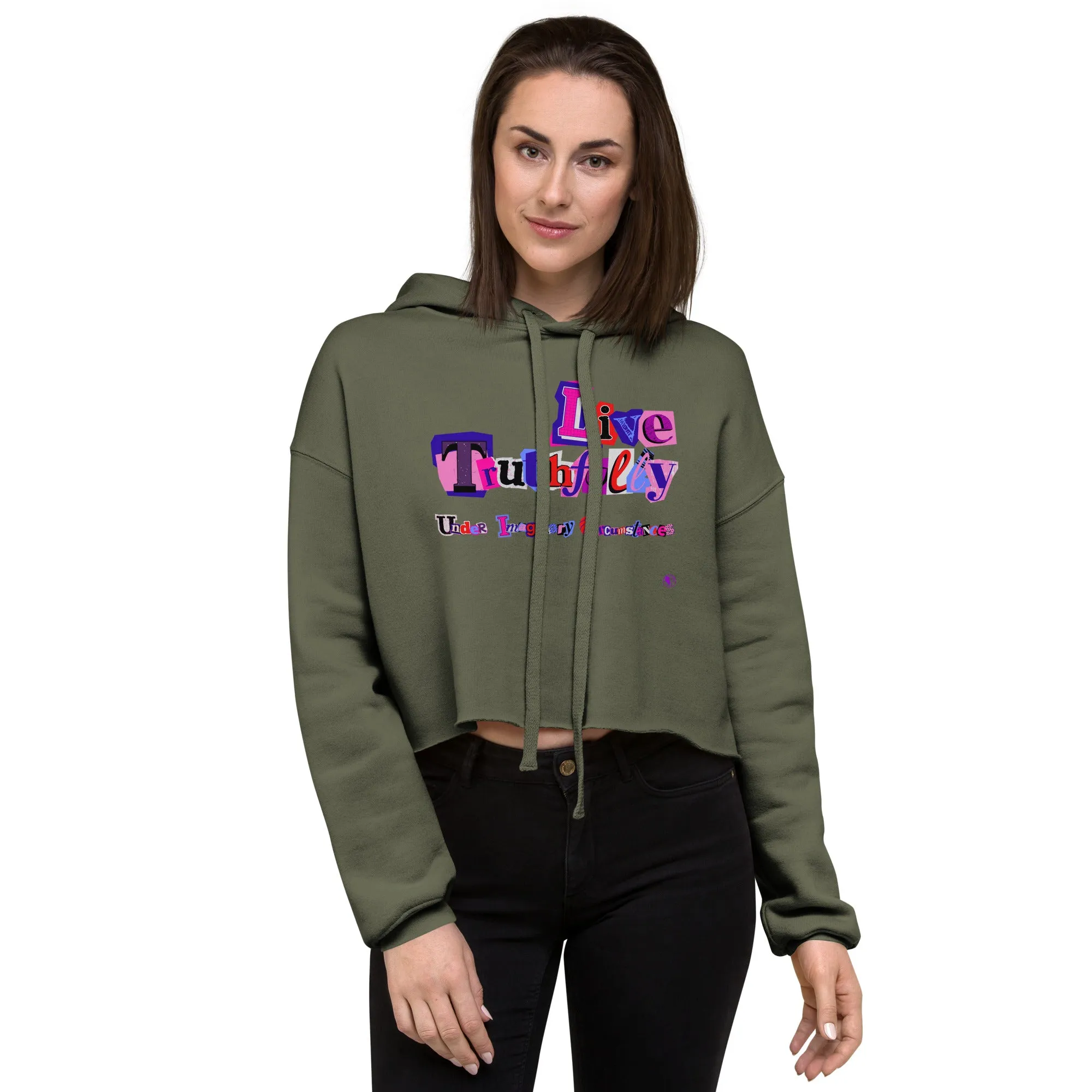 Live Truthfully Scrapbook - Printed - Crop Hoodie