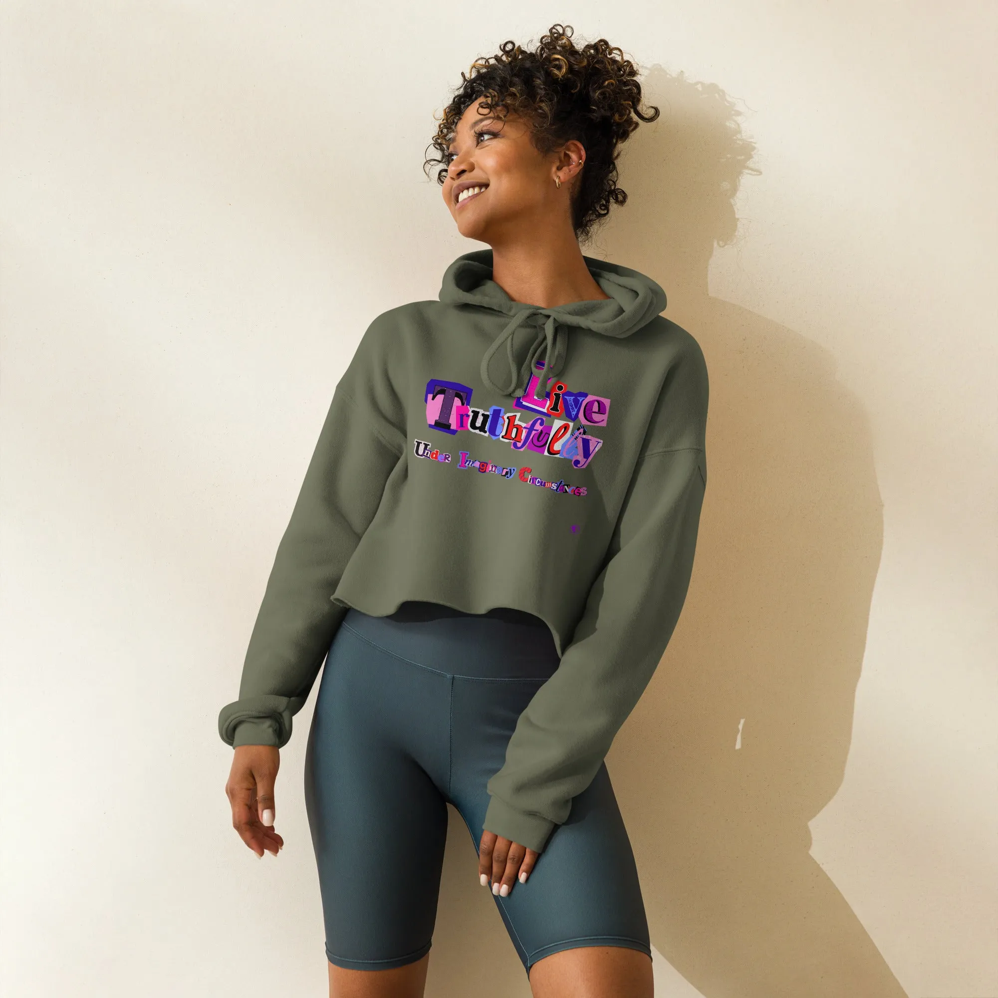 Live Truthfully Scrapbook - Printed - Crop Hoodie