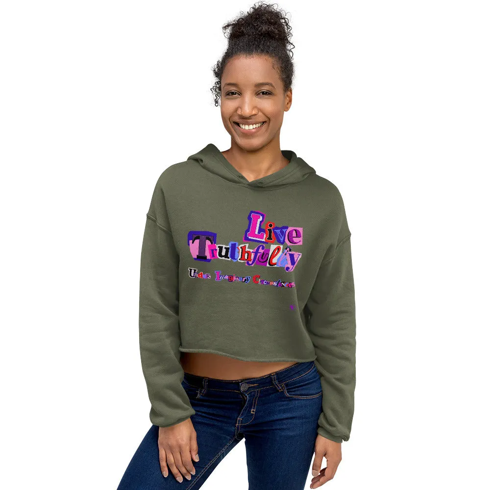 Live Truthfully Scrapbook - Printed - Crop Hoodie