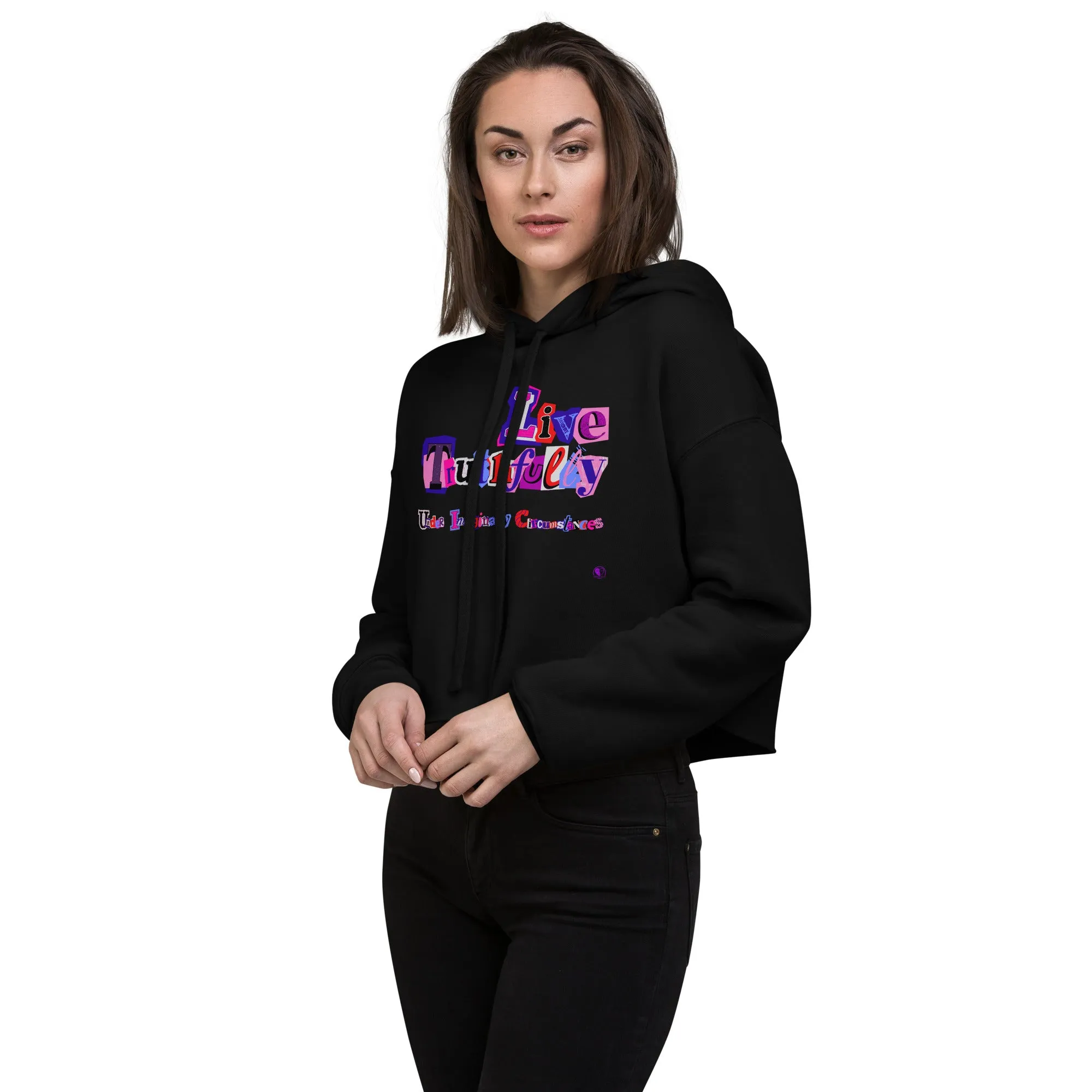 Live Truthfully Scrapbook - Printed - Crop Hoodie
