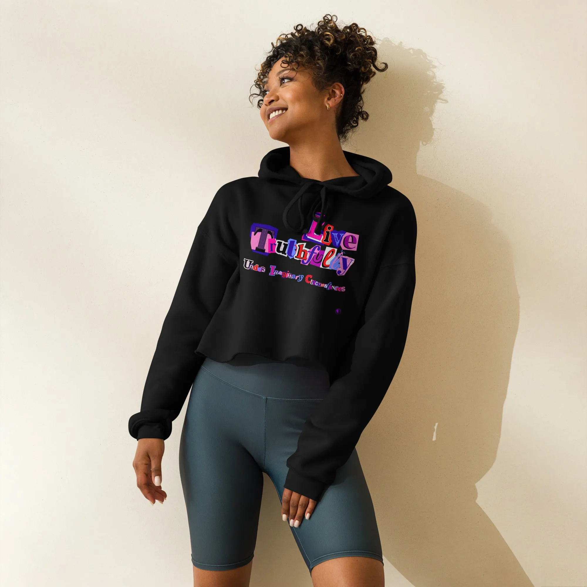 Live Truthfully Scrapbook - Printed - Crop Hoodie