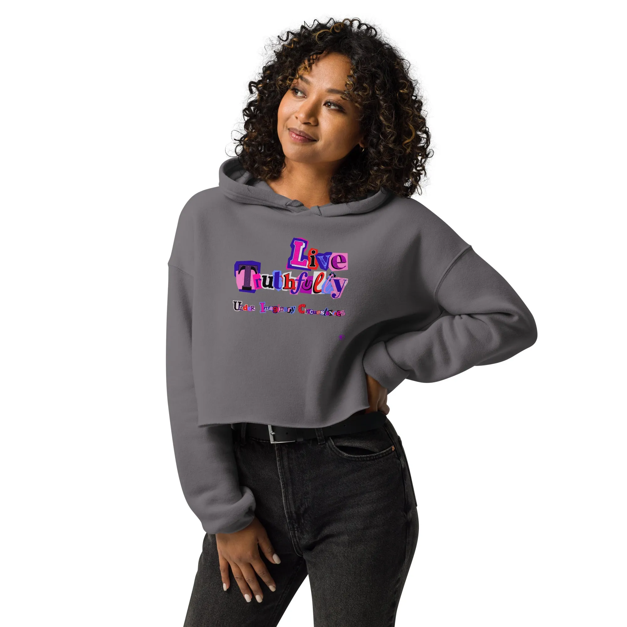 Live Truthfully Scrapbook - Printed - Crop Hoodie