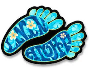 Livin' Aloha Footprint Decal