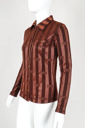 Logo Striped Knit Shirt