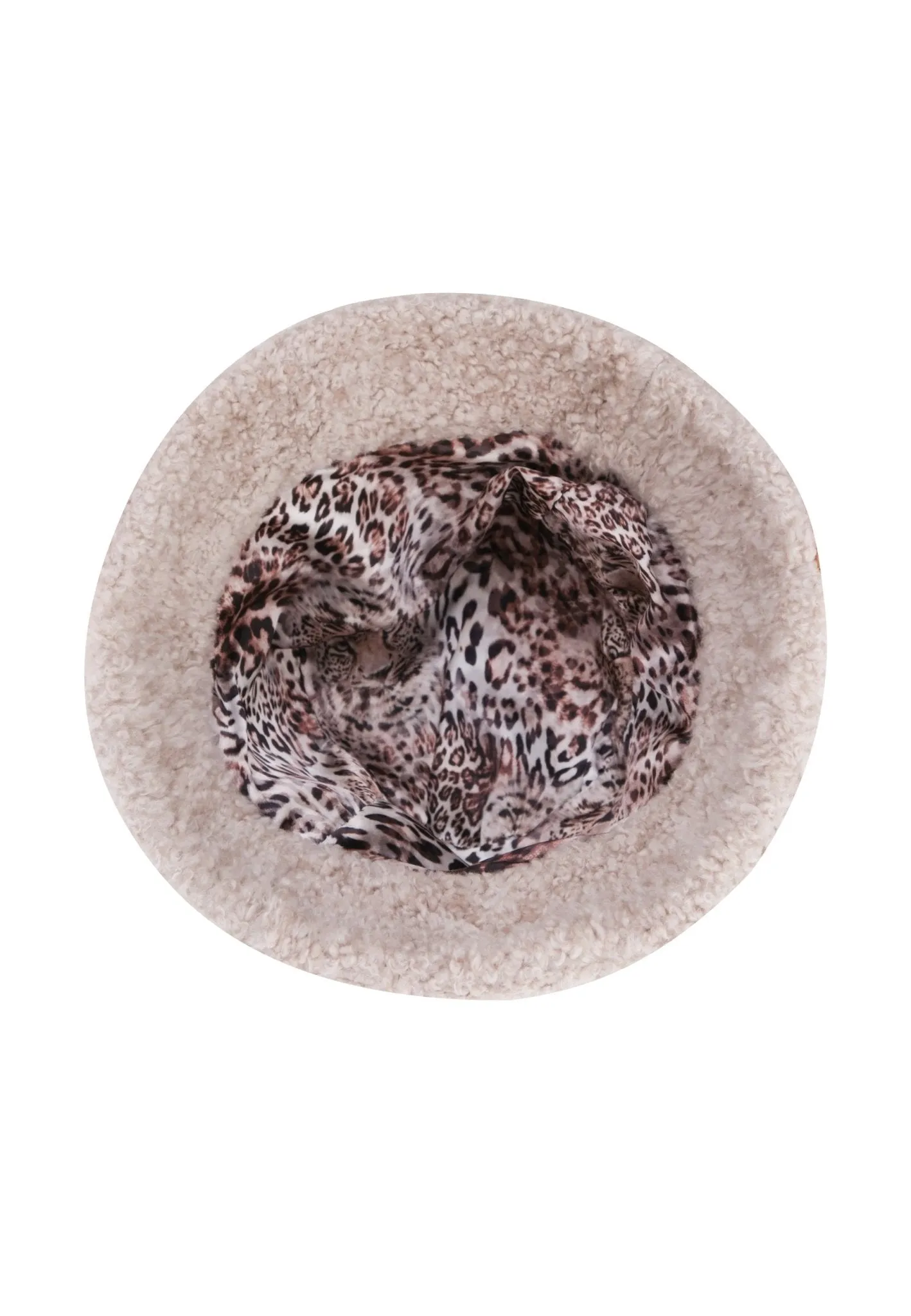 London Women Shearling Bucket Hat - Beige