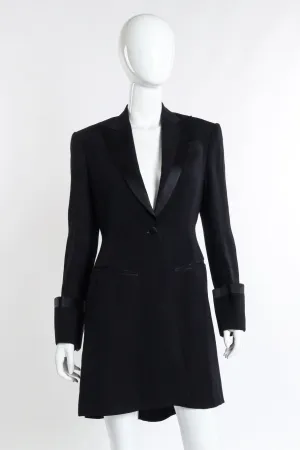 Longline Satin Trim Blazer