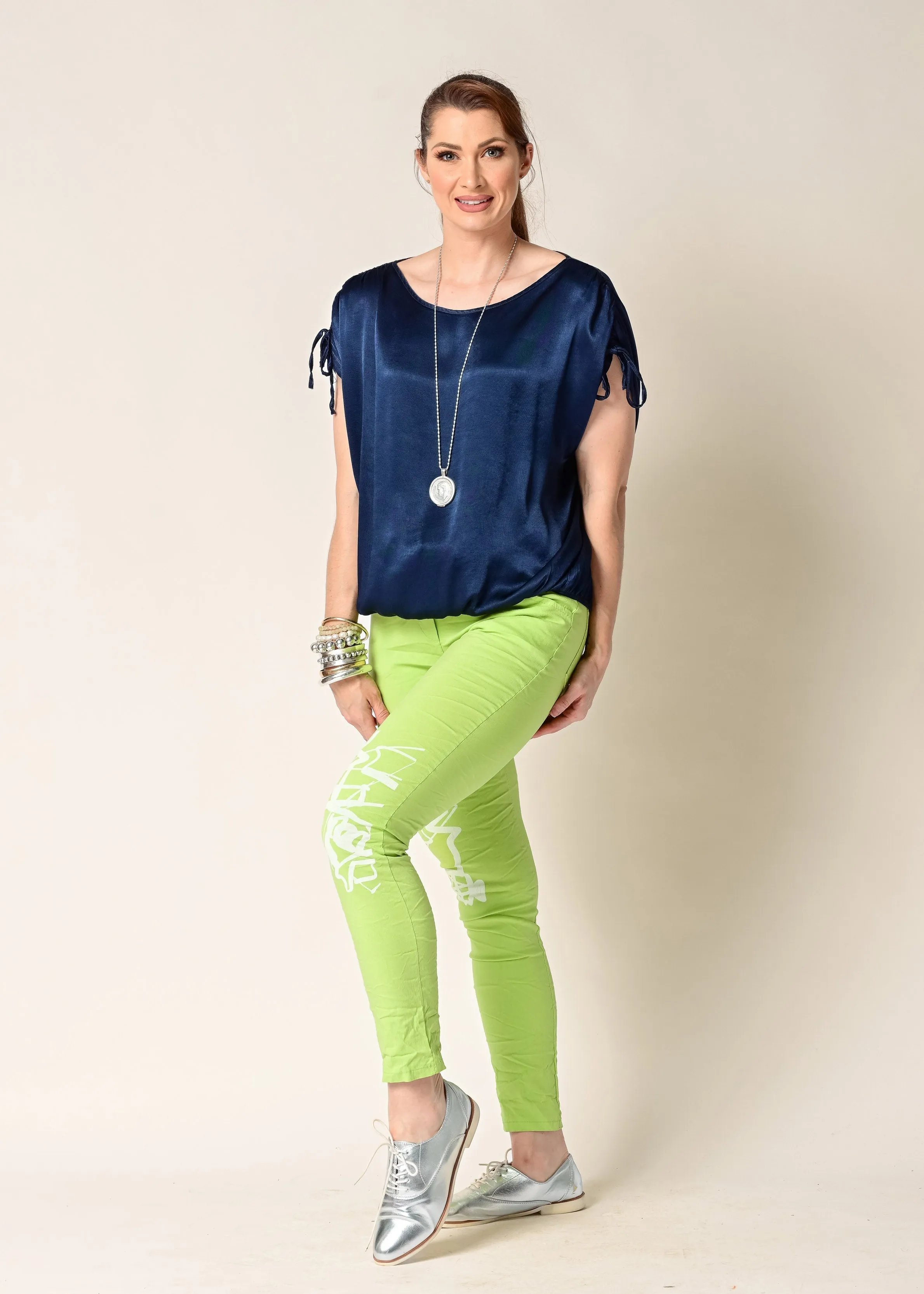 Lorali Pants in Lime Splice