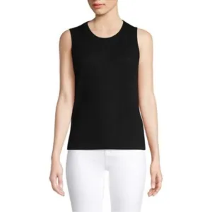Lord &amp;‎ Taylor Cashmere Crewneck Black Vest. NWT. Small.