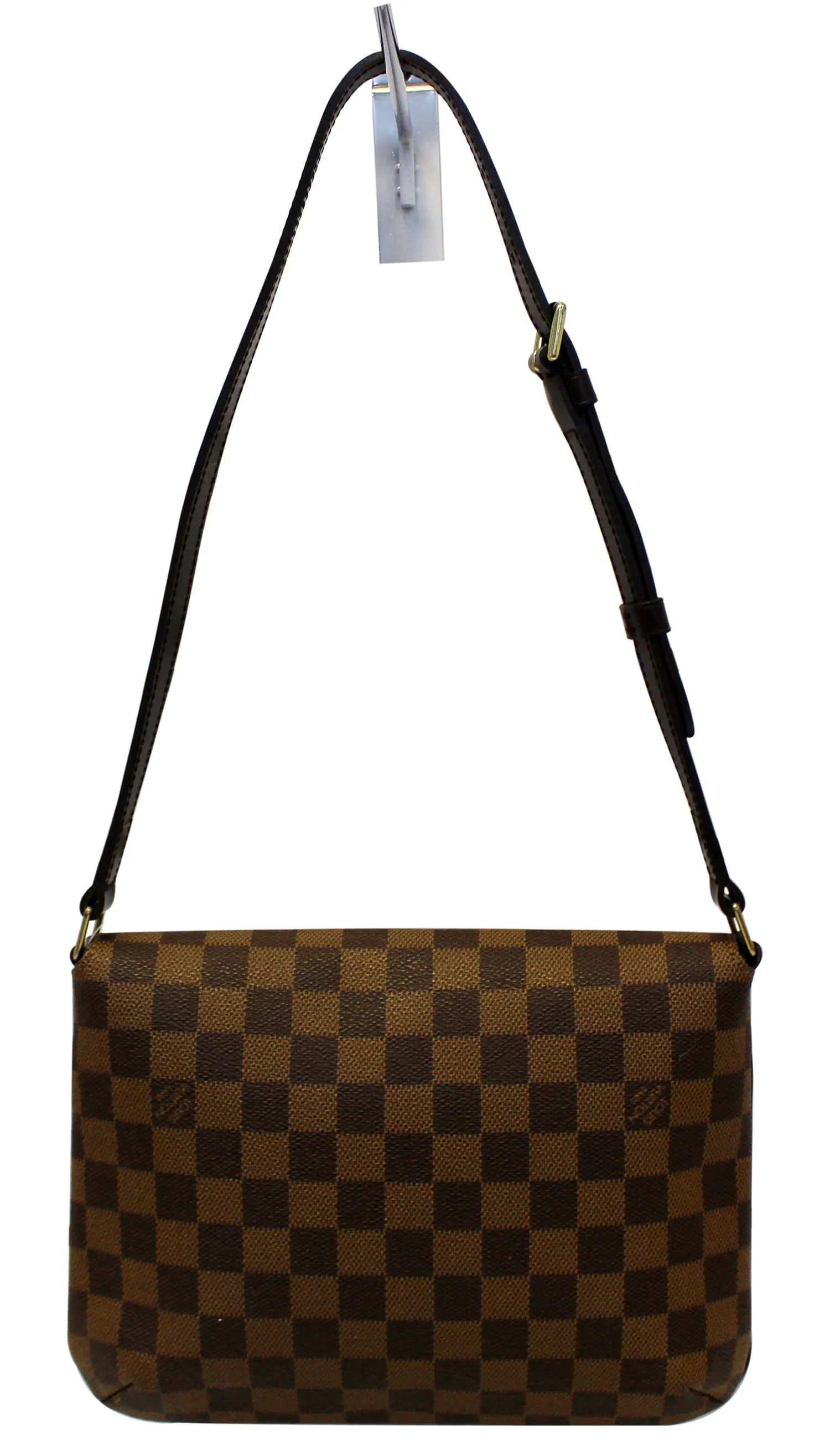 LOUIS VUITTON Damier Ebene Musette Tango Brown Shoulder Bag