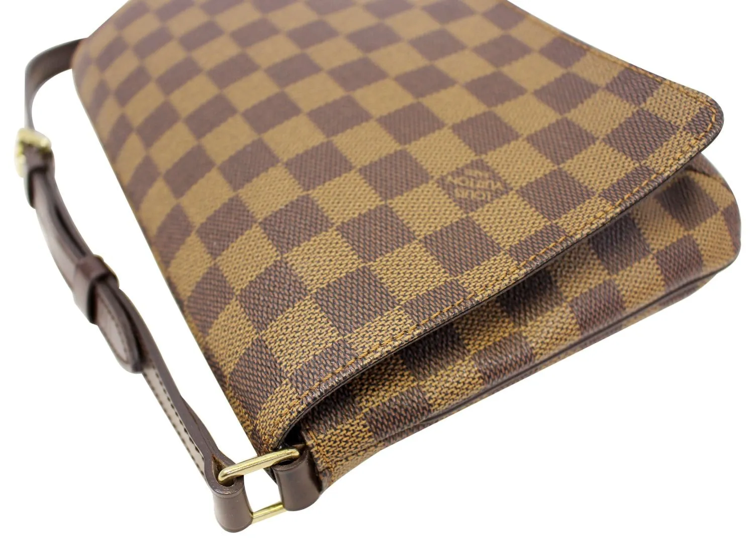 LOUIS VUITTON Damier Ebene Musette Tango Brown Shoulder Bag