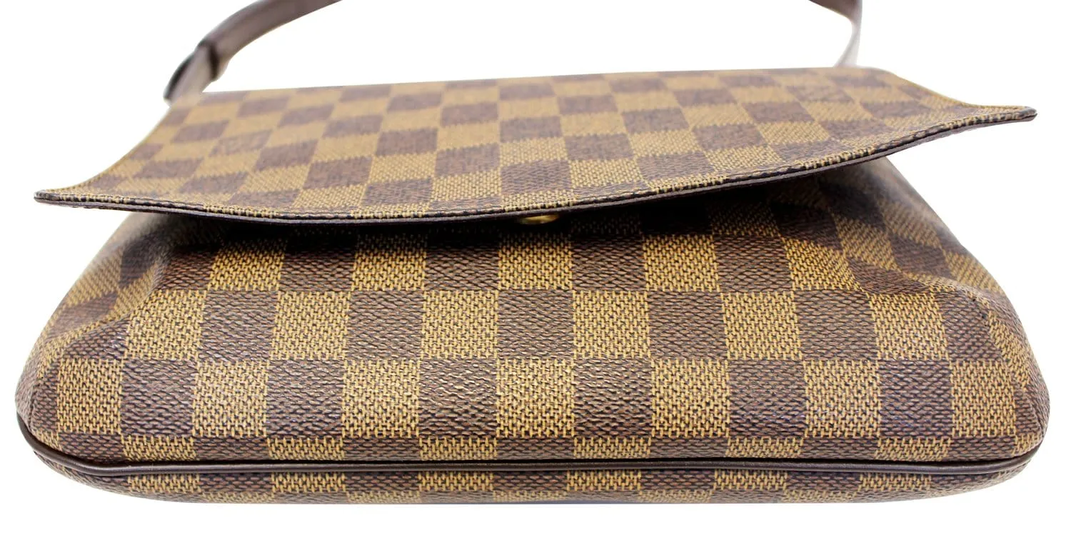 LOUIS VUITTON Damier Ebene Musette Tango Brown Shoulder Bag