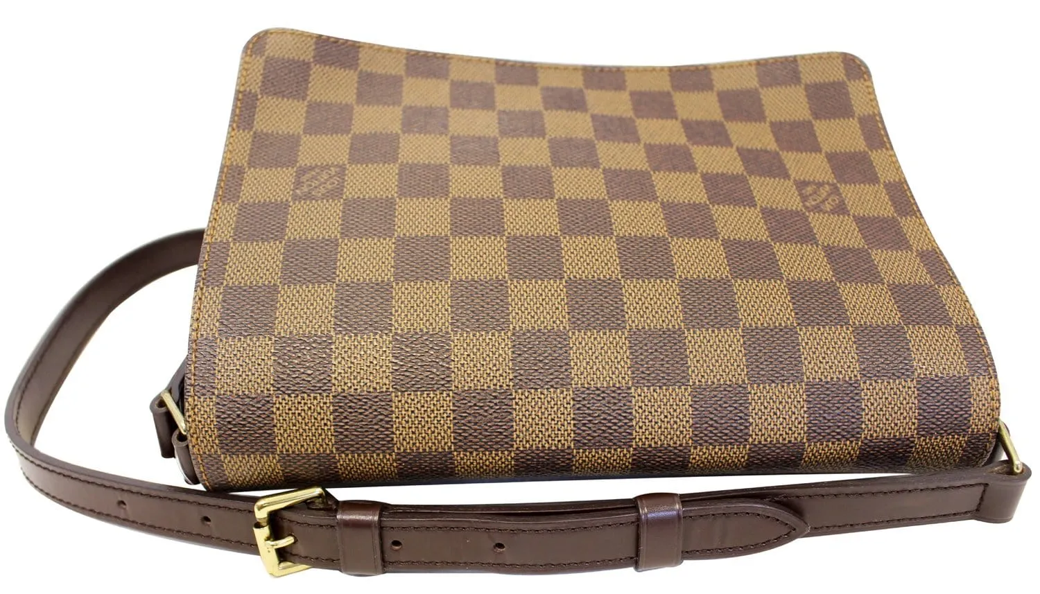 LOUIS VUITTON Damier Ebene Musette Tango Brown Shoulder Bag