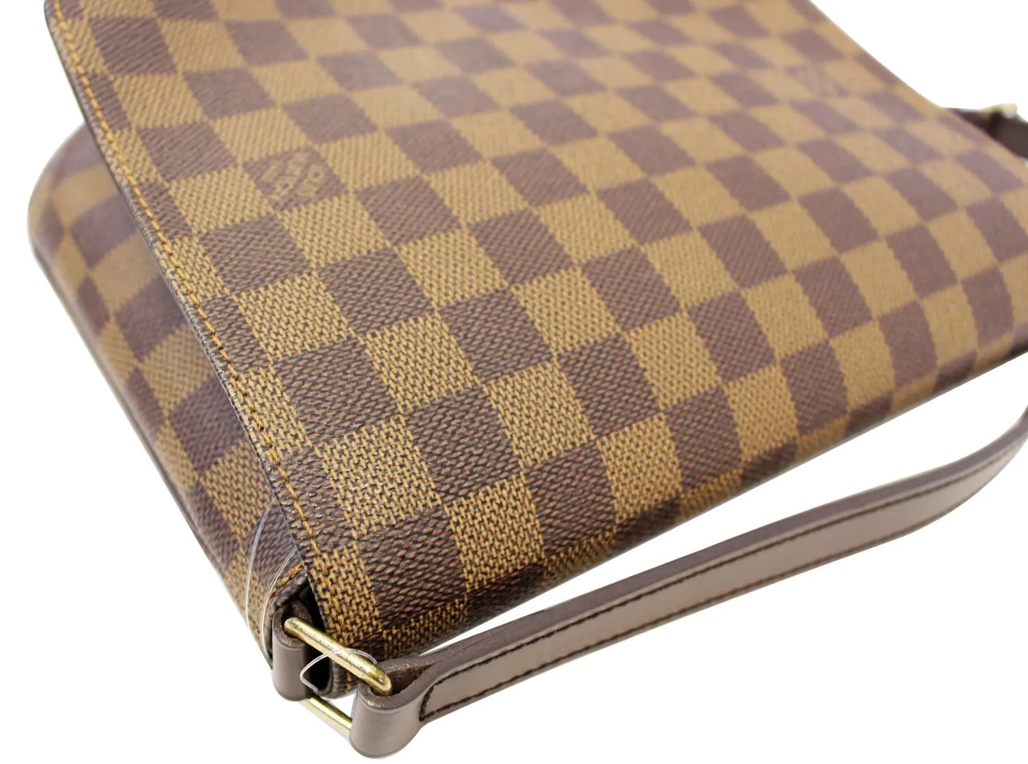LOUIS VUITTON Damier Ebene Musette Tango Brown Shoulder Bag