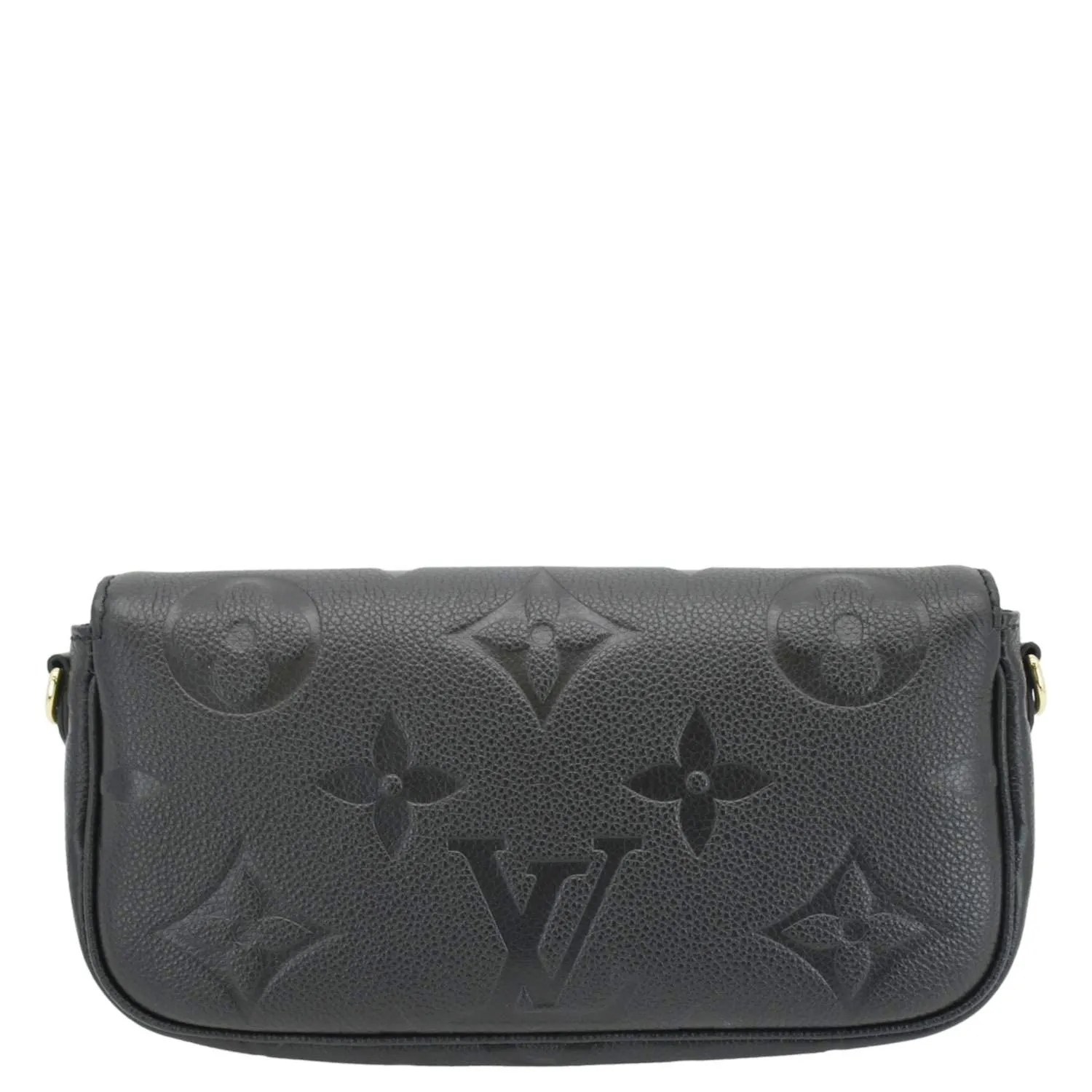 LOUIS VUITTON Ivy Empreinte Leather Wallet On Chain Shoulder Bag Black