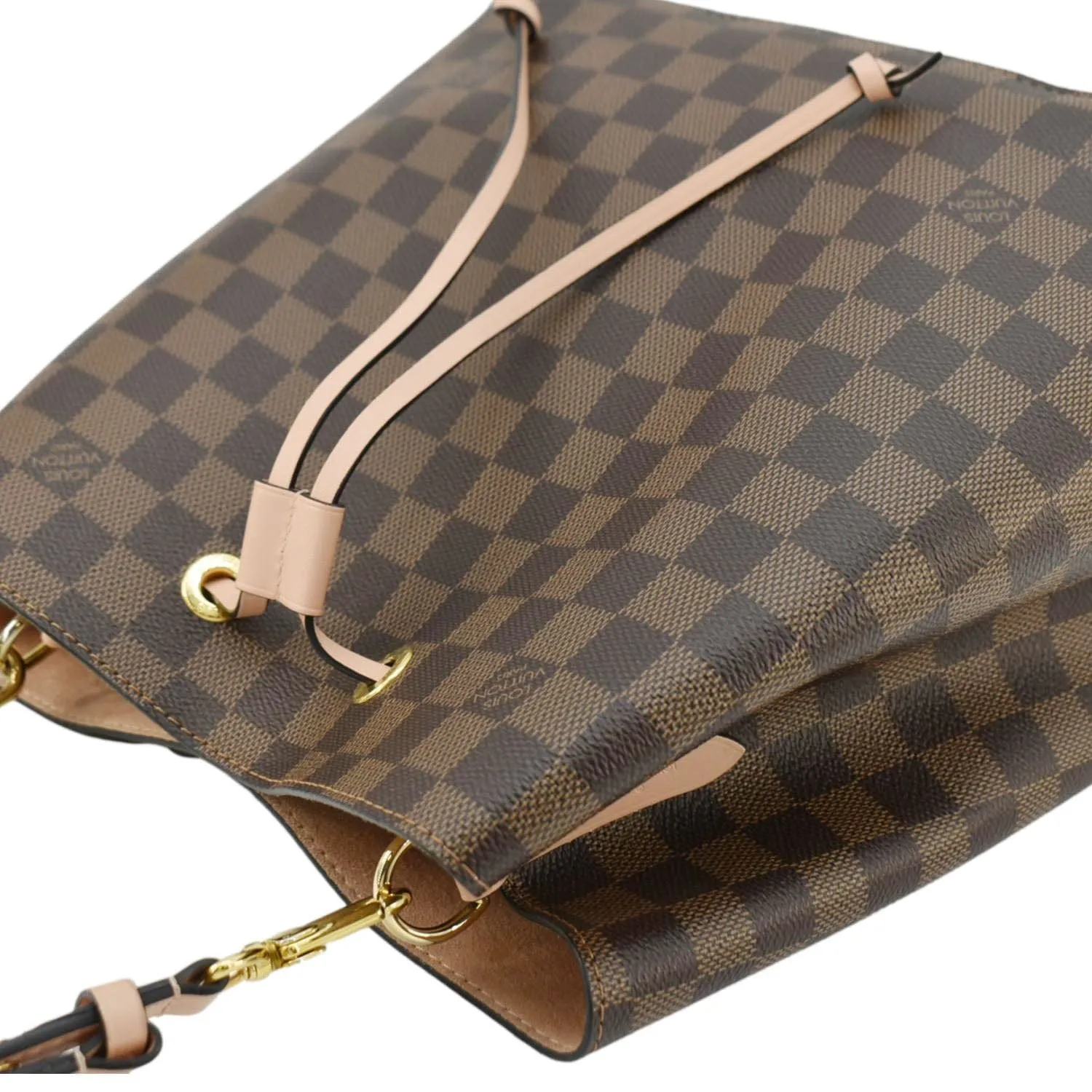LOUIS VUITTON Neonoe MM Damier Ebene Shoulder Bag Brown