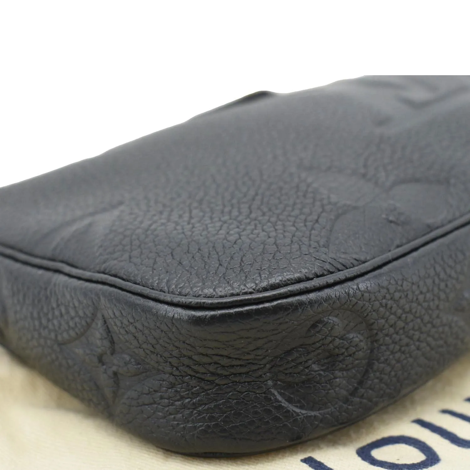 LOUIS VUITTON Pochette Accessoires Monogram Empreinte Shoulder Bag Black