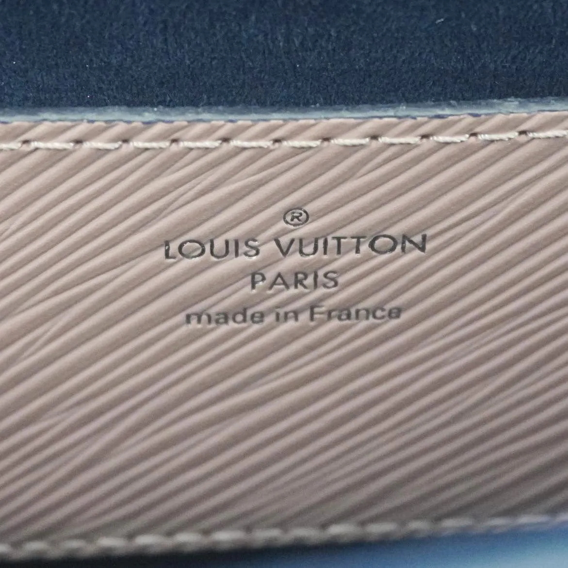LOUIS VUITTON Twist MM Braided Epi Leather Shoulder Bag Blue