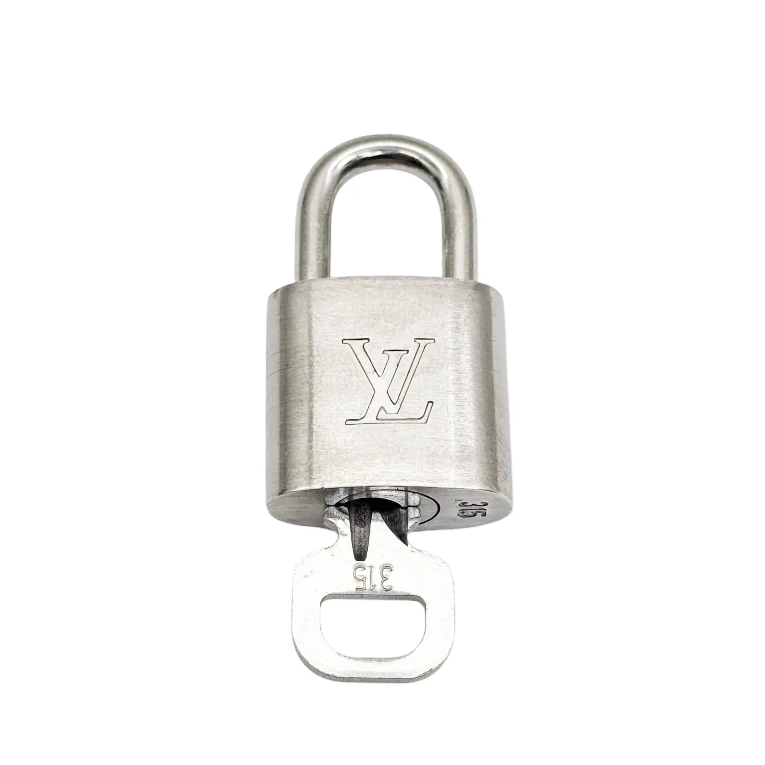 LOUIS VUITTON Vintage Silver Lock & Keys #315