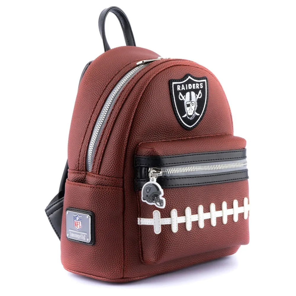 Loungefly NFL Las Vegas Raiders Pigskin Logo Mini Backpack