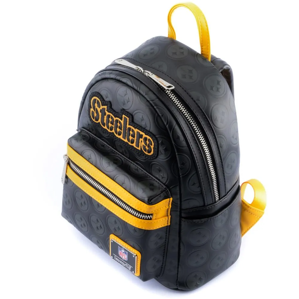 Loungefly NFL Pittsburgh Steelers Logo AOP Mini Backpack