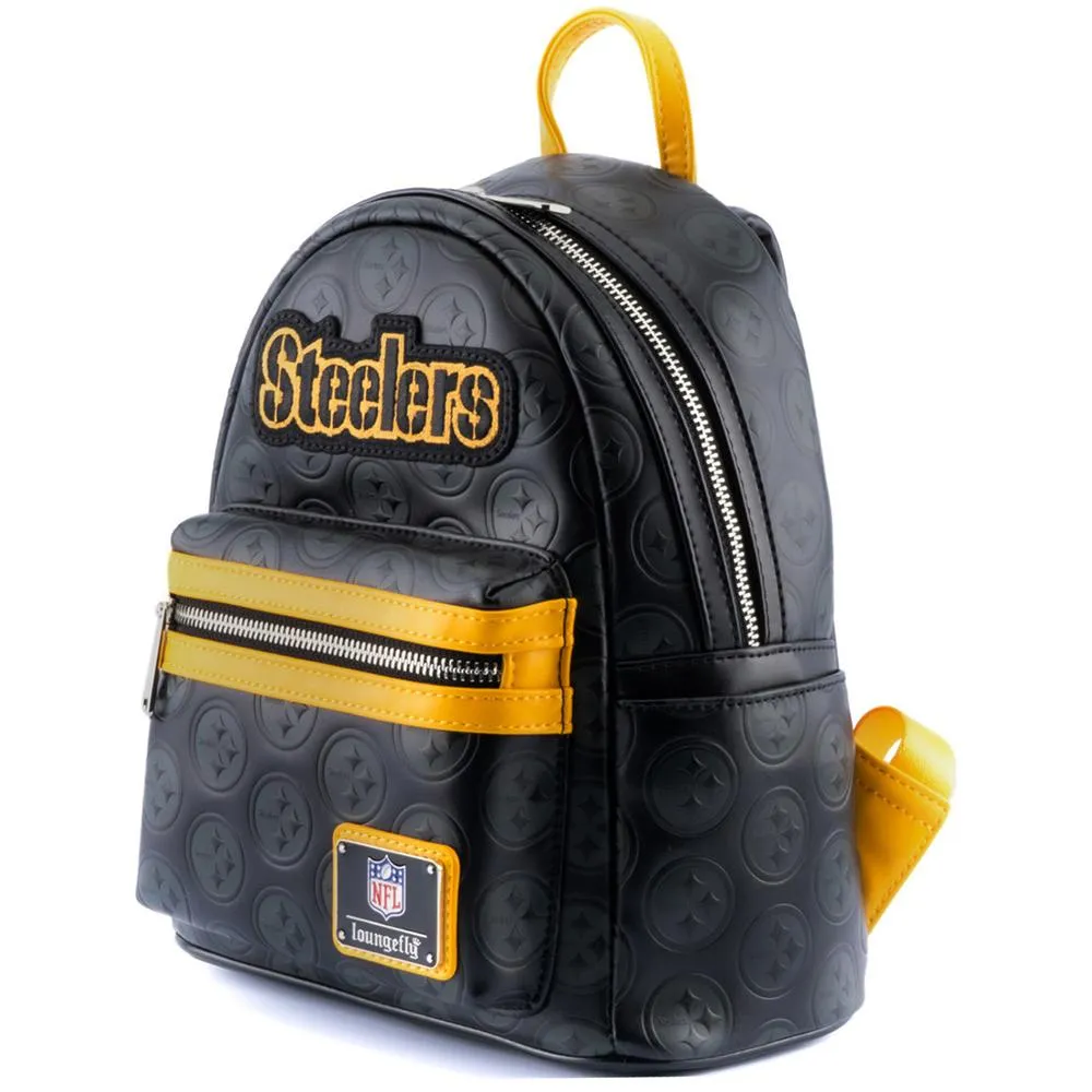 Loungefly NFL Pittsburgh Steelers Logo AOP Mini Backpack