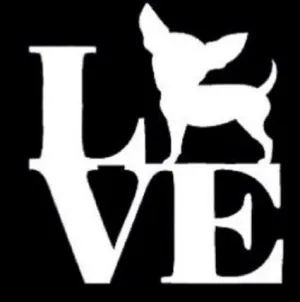 Love chihuahua sticker