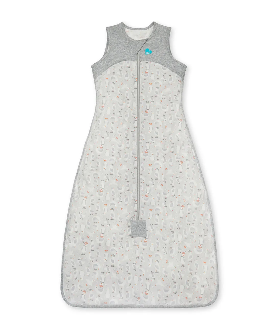 Love To Dream Sleep Bag Organic Light Grey Lite 0.2 Tog Sleeveless