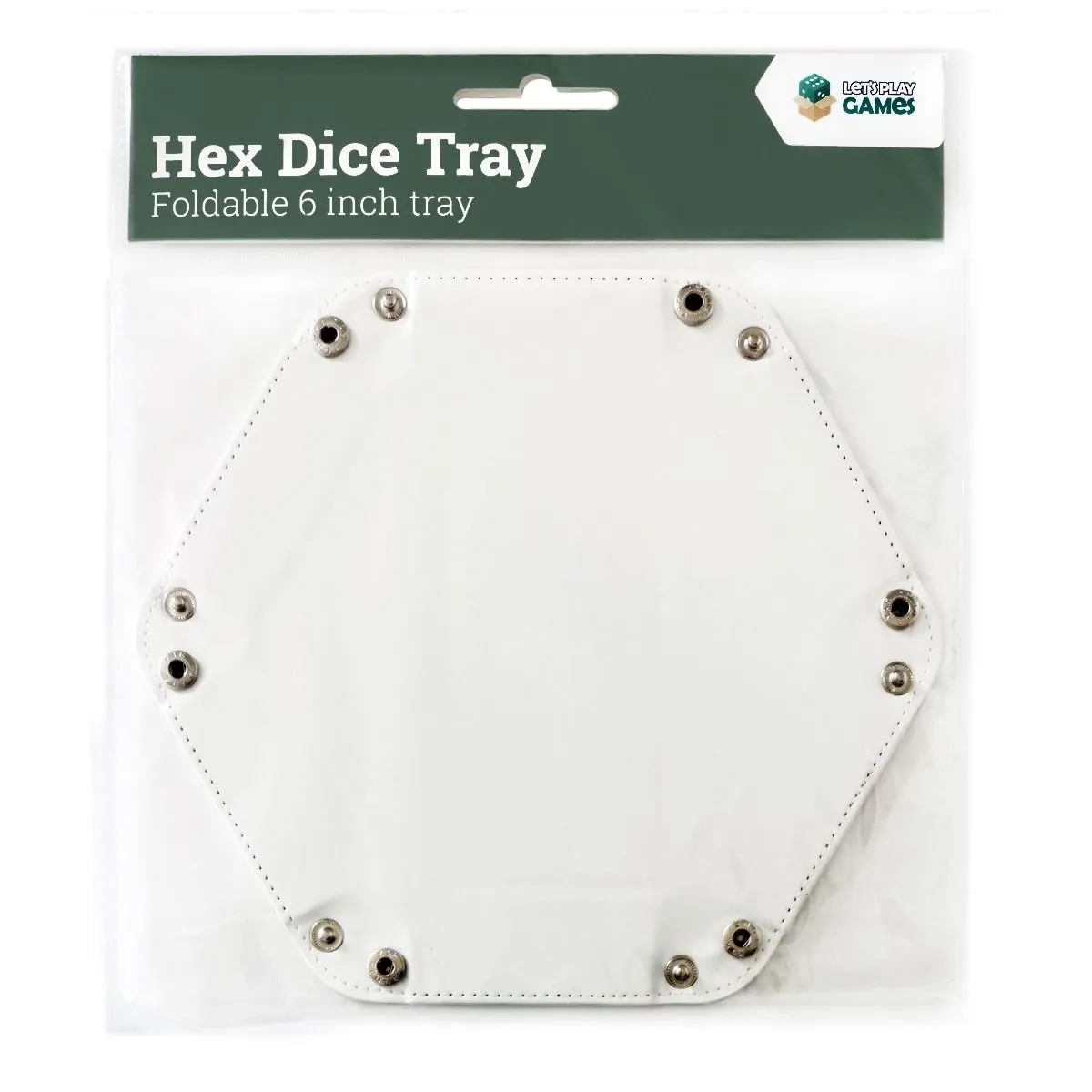 LPG Hex Dice Tray 6" White