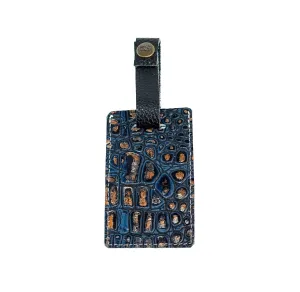 Luggage Tag - Salt & Pepper w/ Midnight Croc