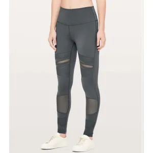 Lululemon Wunder Under High-Rise Tight *Mix & Mesh 28" Melanite Size 6