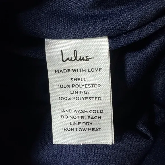 Lulu’s Stunning Blossom navy blue floral satin backless maxi dress Size Small