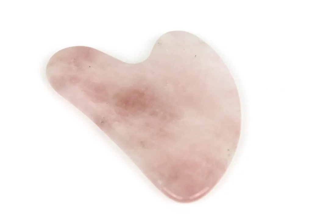 Luxe Rose Quartz and Rose Gold Face Roller and Gua Sha Stone Set