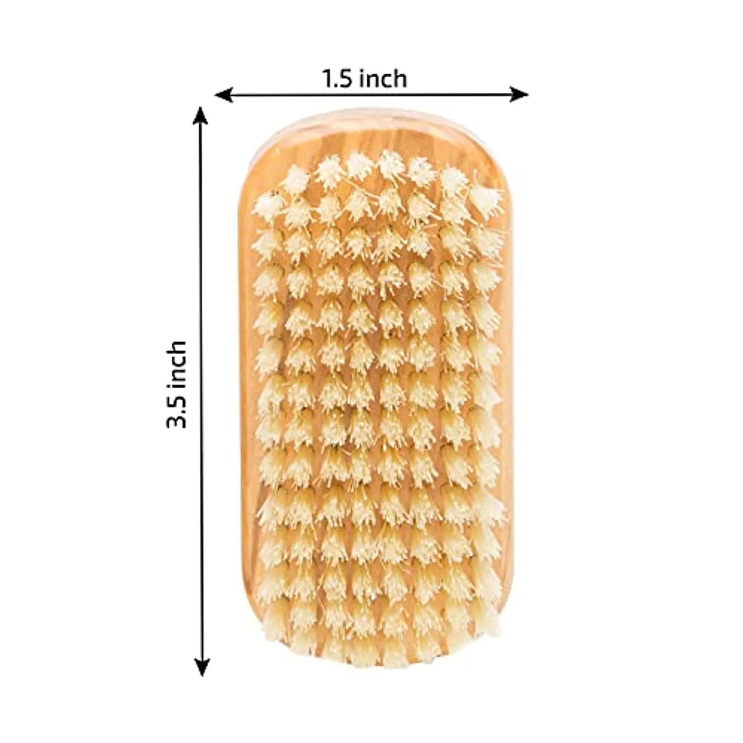 Made in Germany - SHASH Natural 100% Natural Boar Bristle Nail Brush - Gently Removes Dirt and Grime for Clean Hands - Exfoliates Skin for Soft, Smooth Texture, Wood (Olive)