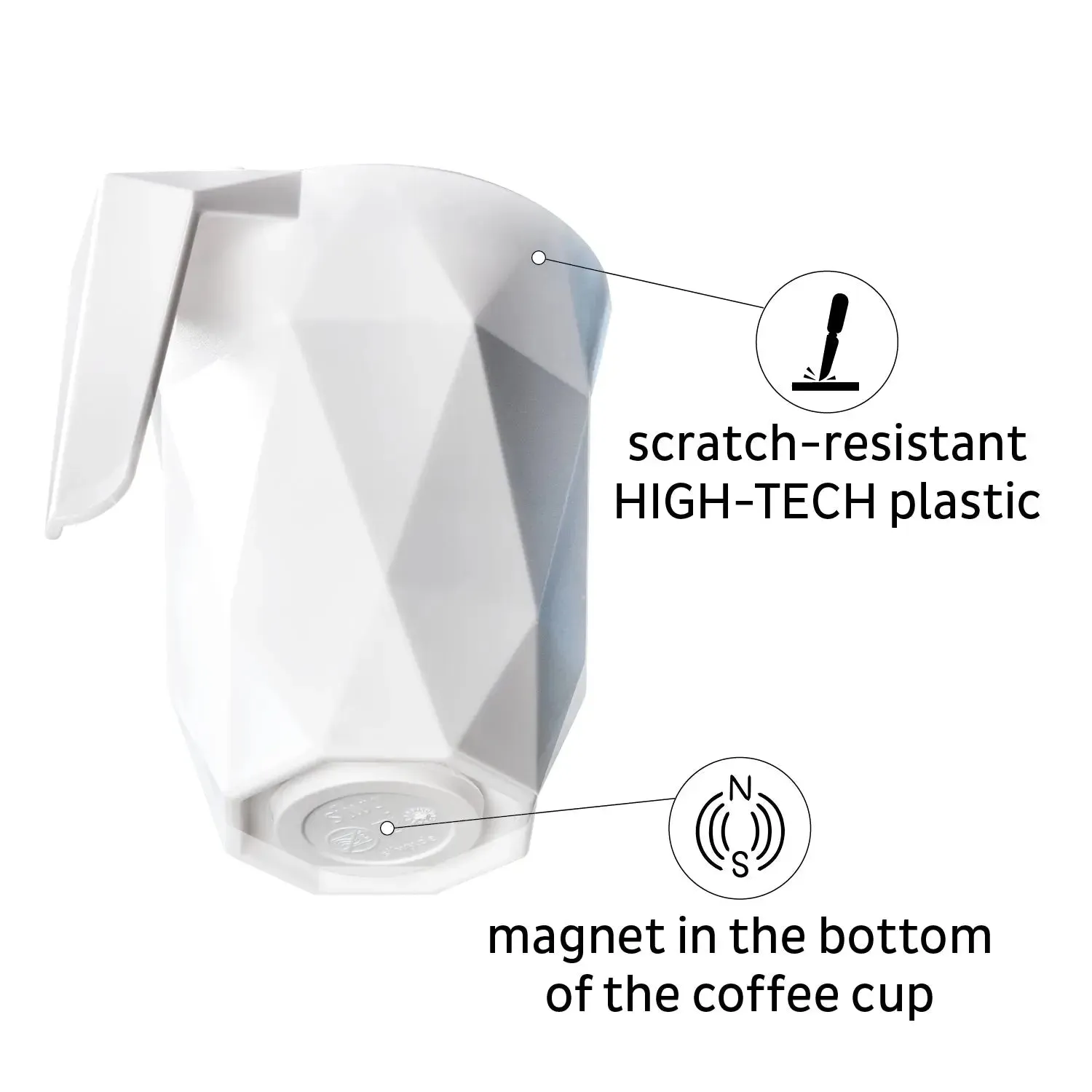 Magnetic TO GO Handle Cup BLACK by Silwy