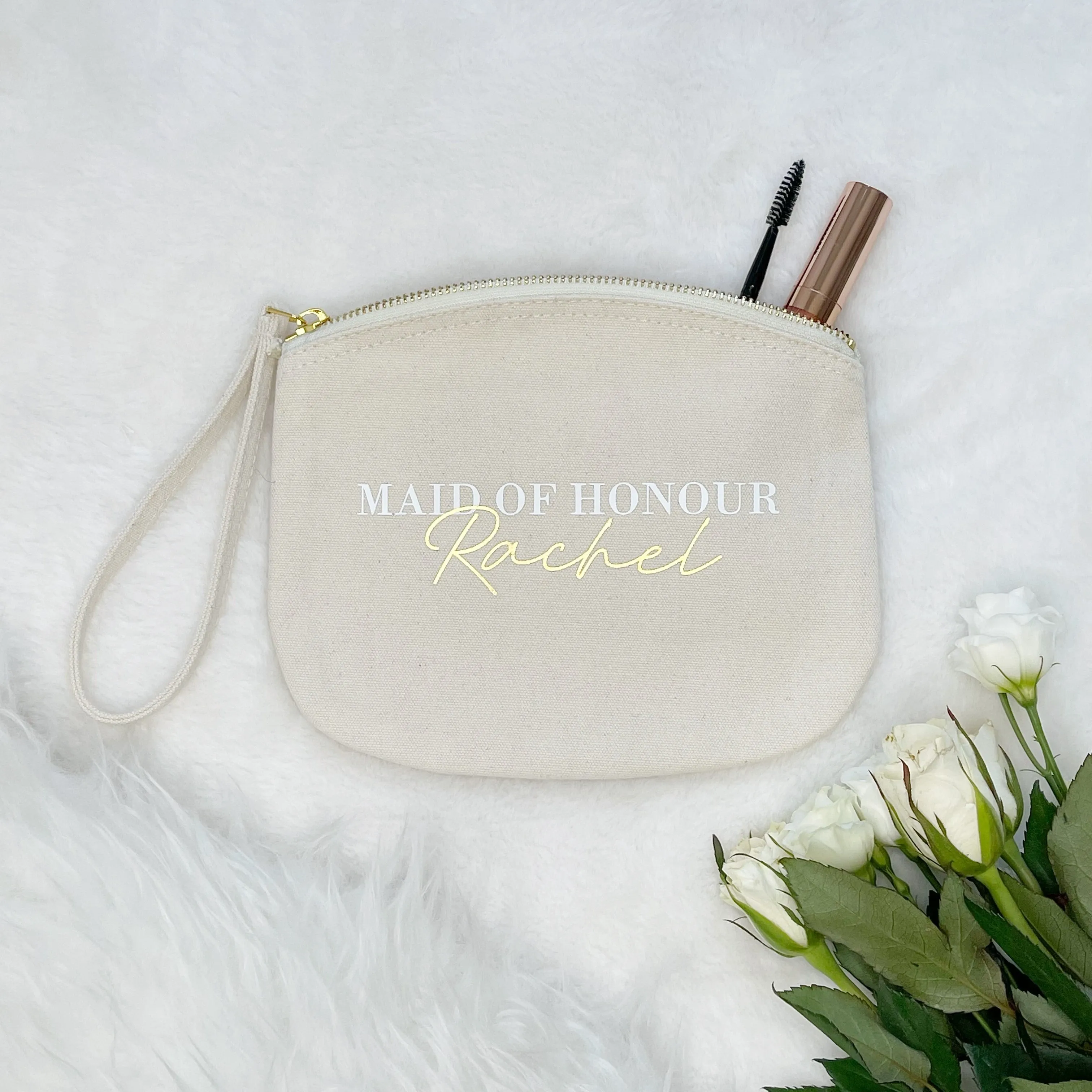 Maid Of Honour Personalised Wedding Make Up Bag