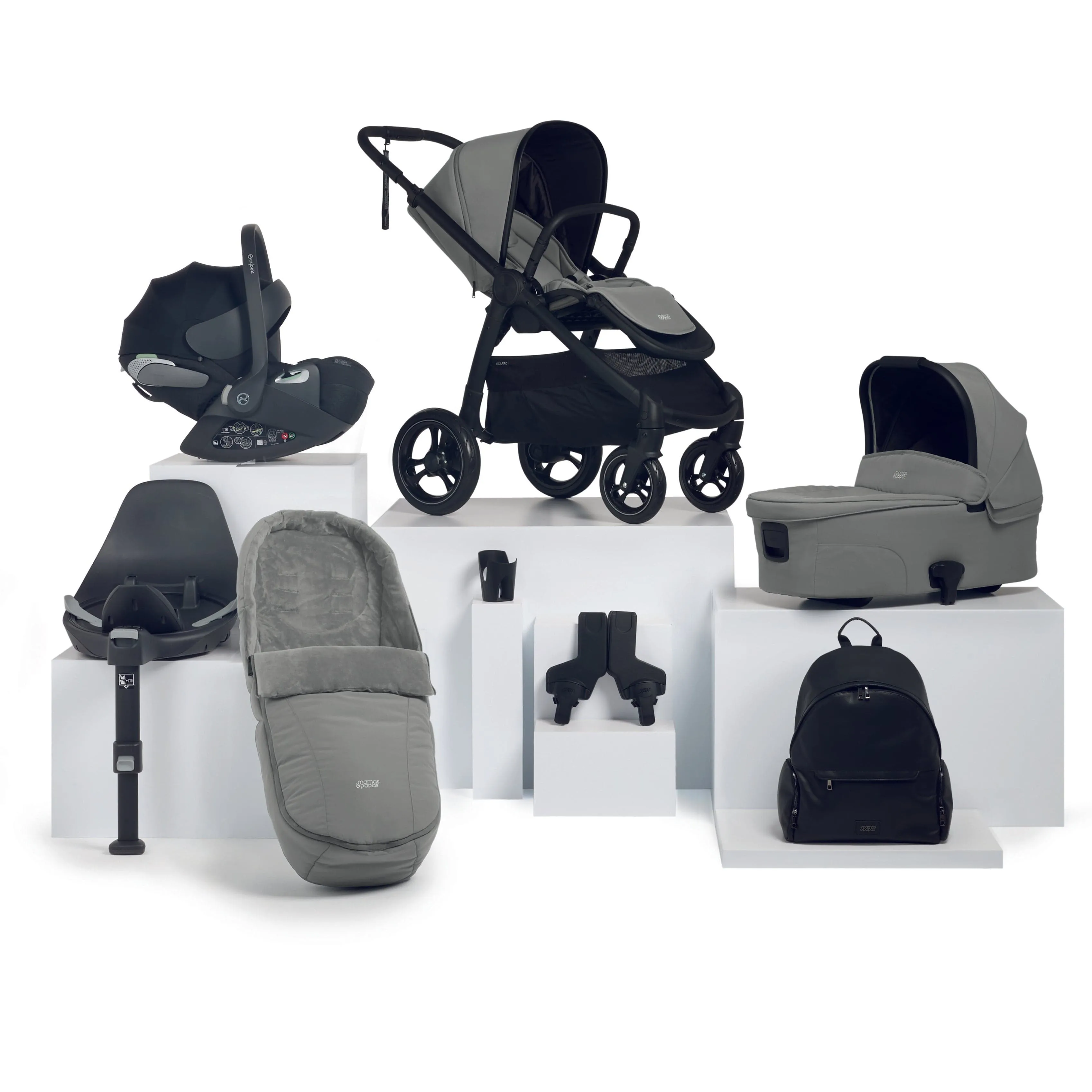 Mamas & Papas Ocarro 8 Piece Cybex Travel System in Flint Grey